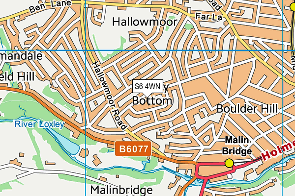 S6 4WN map - OS VectorMap District (Ordnance Survey) S6 4WN map - OS VectorMap District (Ordnance Survey)