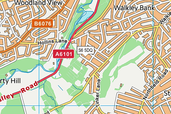 S6 5DQ map - OS VectorMap District (Ordnance Survey) S6 5DQ map - OS VectorMap District (Ordnance Survey)