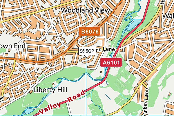 S6 5GP map - OS VectorMap District (Ordnance Survey) S6 5GP map - OS VectorMap District (Ordnance Survey)