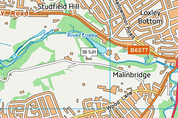 S6 5JH map - OS VectorMap District (Ordnance Survey) S6 5JH map - OS VectorMap District (Ordnance Survey)