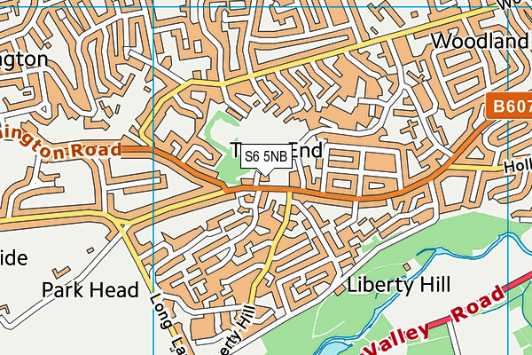 S6 5NB map - OS VectorMap District (Ordnance Survey) S6 5NB map - OS VectorMap District (Ordnance Survey)