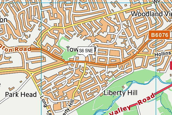 S6 5NE map - OS VectorMap District (Ordnance Survey) S6 5NE map - OS VectorMap District (Ordnance Survey)