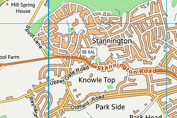 S6 6AL map - OS VectorMap District (Ordnance Survey) S6 6AL map - OS VectorMap District (Ordnance Survey)