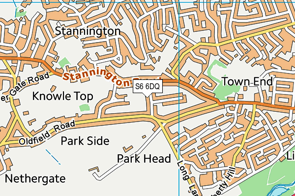 S6 6DQ map - OS VectorMap District (Ordnance Survey)