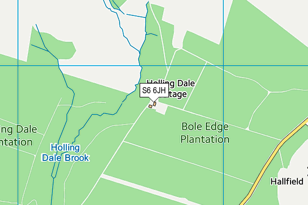 S6 6JH map - OS VectorMap District (Ordnance Survey)