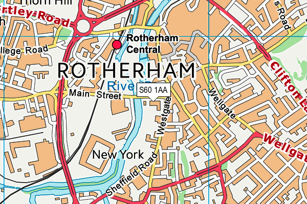 S60 1AA map - OS VectorMap District (Ordnance Survey) S60 1AA map - OS VectorMap District (Ordnance Survey)