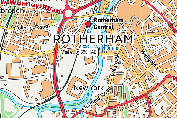 S60 1AE map - OS VectorMap District (Ordnance Survey) S60 1AE map - OS VectorMap District (Ordnance Survey)