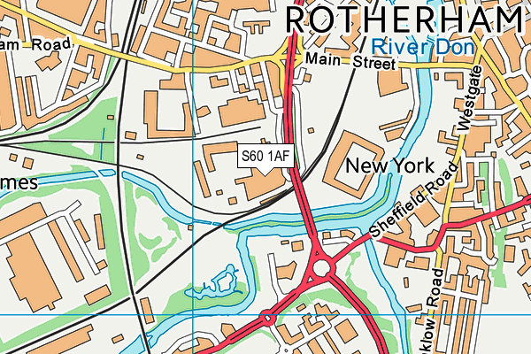 S60 1AF map - OS VectorMap District (Ordnance Survey) S60 1AF map - OS VectorMap District (Ordnance Survey)