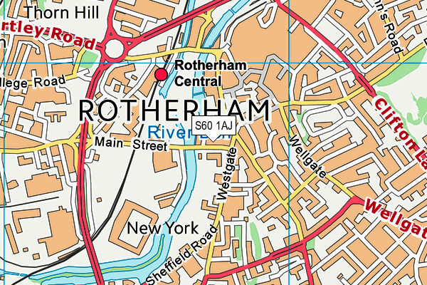 S60 1AJ map - OS VectorMap District (Ordnance Survey) S60 1AJ map - OS VectorMap District (Ordnance Survey)