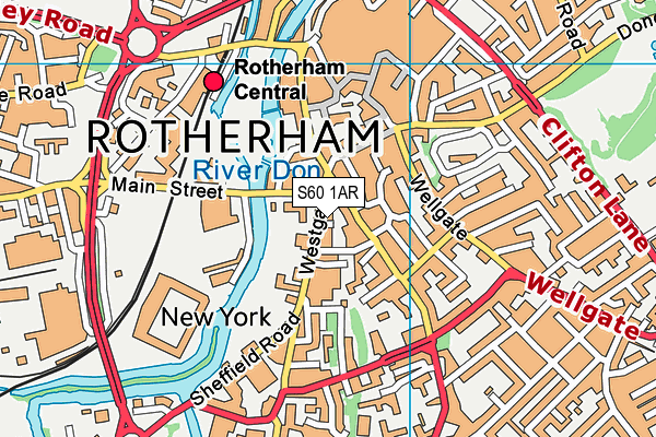 S60 1AR map - OS VectorMap District (Ordnance Survey) S60 1AR map - OS VectorMap District (Ordnance Survey)