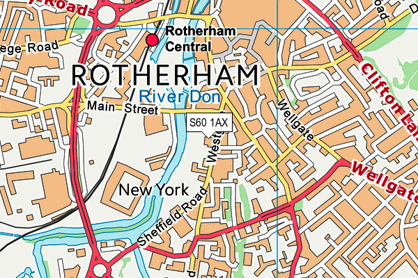 S60 1AX map - OS VectorMap District (Ordnance Survey) S60 1AX map - OS VectorMap District (Ordnance Survey)