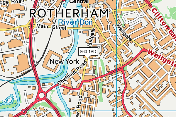 S60 1BD map - OS VectorMap District (Ordnance Survey) S60 1BD map - OS VectorMap District (Ordnance Survey)