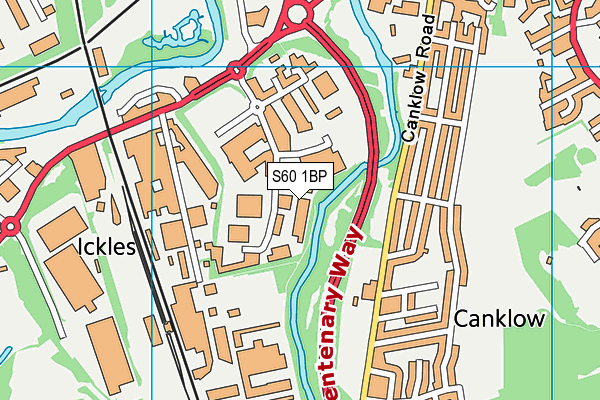S60 1BP map - OS VectorMap District (Ordnance Survey) S60 1BP map - OS VectorMap District (Ordnance Survey)
