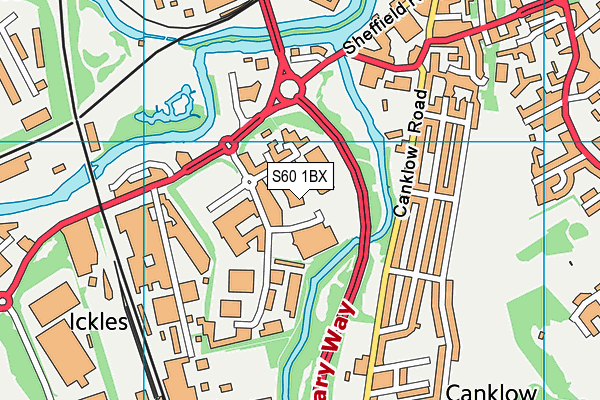 S60 1BX map - OS VectorMap District (Ordnance Survey) S60 1BX map - OS VectorMap District (Ordnance Survey)