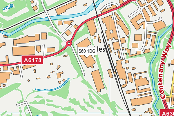 S60 1DG map - OS VectorMap District (Ordnance Survey) S60 1DG map - OS VectorMap District (Ordnance Survey)