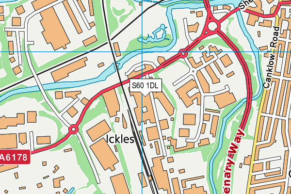 S60 1DL map - OS VectorMap District (Ordnance Survey) S60 1DL map - OS VectorMap District (Ordnance Survey)