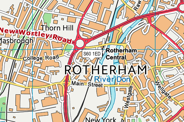 S60 1ED map - OS VectorMap District (Ordnance Survey) S60 1ED map - OS VectorMap District (Ordnance Survey)