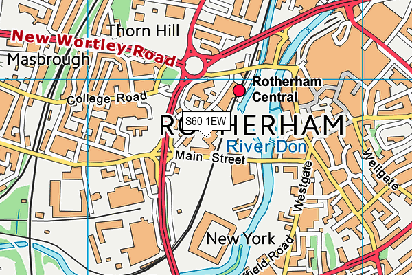 S60 1EW map - OS VectorMap District (Ordnance Survey) S60 1EW map - OS VectorMap District (Ordnance Survey)
