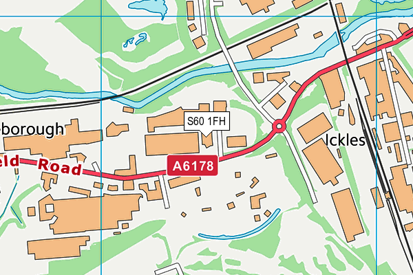 S60 1FH map - OS VectorMap District (Ordnance Survey) S60 1FH map - OS VectorMap District (Ordnance Survey)