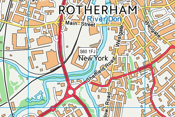 S60 1FJ map - OS VectorMap District (Ordnance Survey) S60 1FJ map - OS VectorMap District (Ordnance Survey)