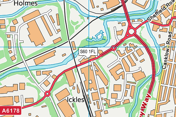 S60 1FL map - OS VectorMap District (Ordnance Survey) S60 1FL map - OS VectorMap District (Ordnance Survey)