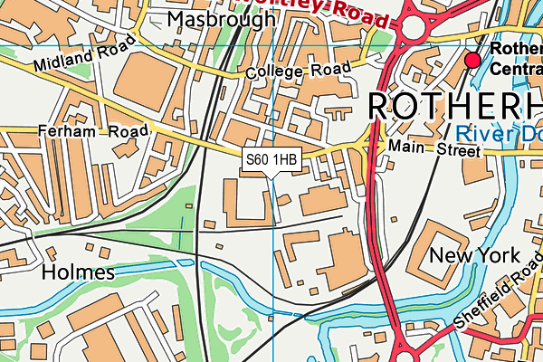 S60 1HB map - OS VectorMap District (Ordnance Survey) S60 1HB map - OS VectorMap District (Ordnance Survey)