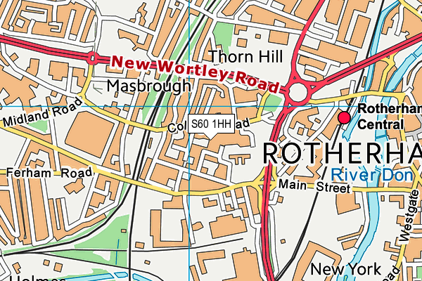 S60 1HH map - OS VectorMap District (Ordnance Survey) S60 1HH map - OS VectorMap District (Ordnance Survey)