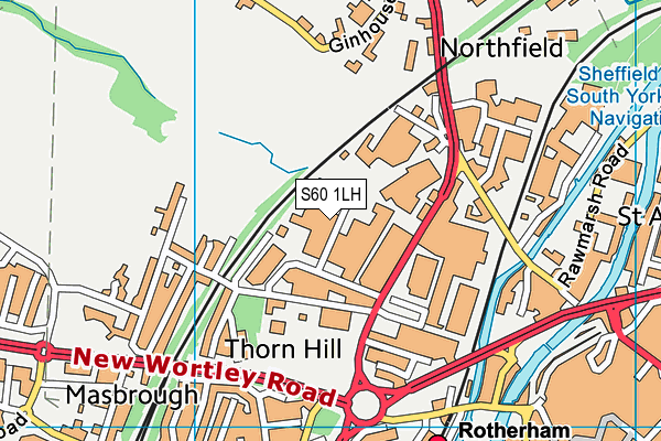 S60 1LH map - OS VectorMap District (Ordnance Survey) S60 1LH map - OS VectorMap District (Ordnance Survey)