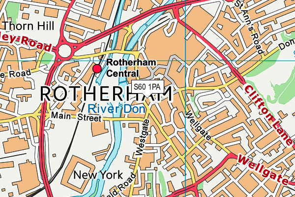 S60 1PA map - OS VectorMap District (Ordnance Survey) S60 1PA map - OS VectorMap District (Ordnance Survey)