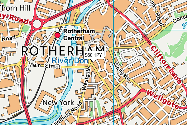 S60 1PY map - OS VectorMap District (Ordnance Survey) S60 1PY map - OS VectorMap District (Ordnance Survey)