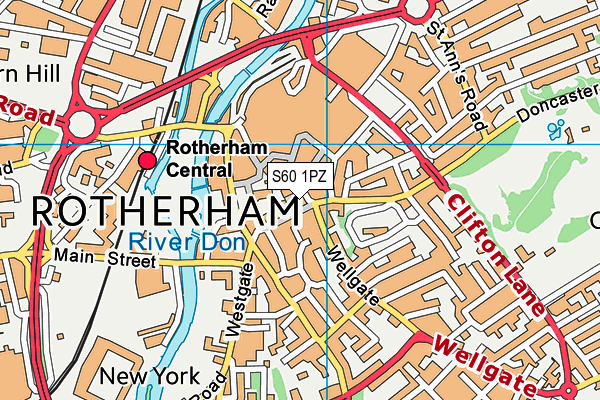 S60 1PZ map - OS VectorMap District (Ordnance Survey) S60 1PZ map - OS VectorMap District (Ordnance Survey)