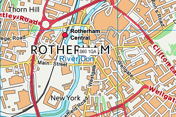 S60 1QA map - OS VectorMap District (Ordnance Survey) S60 1QA map - OS VectorMap District (Ordnance Survey)