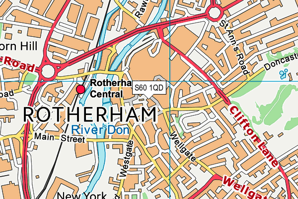 S60 1QD map - OS VectorMap District (Ordnance Survey) S60 1QD map - OS VectorMap District (Ordnance Survey)