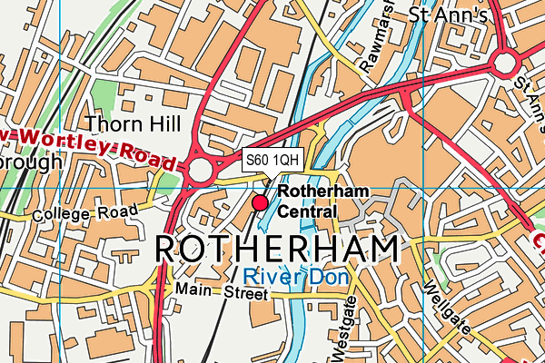 S60 1QH map - OS VectorMap District (Ordnance Survey) S60 1QH map - OS VectorMap District (Ordnance Survey)