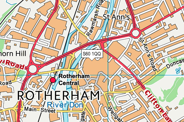 S60 1QQ map - OS VectorMap District (Ordnance Survey) S60 1QQ map - OS VectorMap District (Ordnance Survey)
