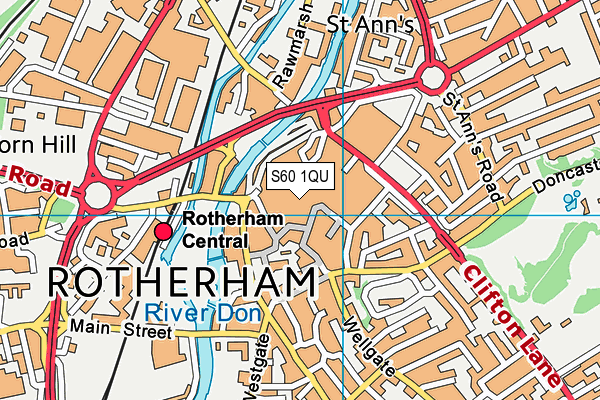S60 1QU map - OS VectorMap District (Ordnance Survey) S60 1QU map - OS VectorMap District (Ordnance Survey)
