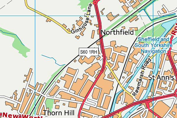 S60 1RH map - OS VectorMap District (Ordnance Survey) S60 1RH map - OS VectorMap District (Ordnance Survey)