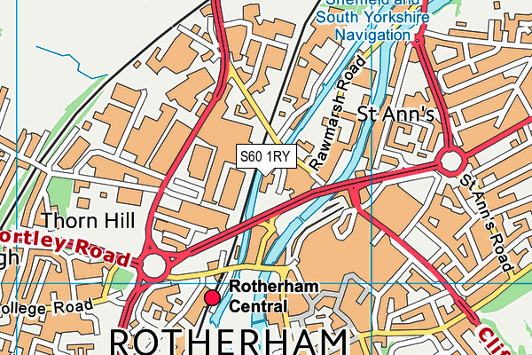 S60 1RY map - OS VectorMap District (Ordnance Survey) S60 1RY map - OS VectorMap District (Ordnance Survey)