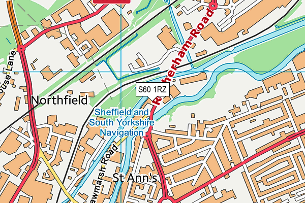 S60 1RZ map - OS VectorMap District (Ordnance Survey) S60 1RZ map - OS VectorMap District (Ordnance Survey)