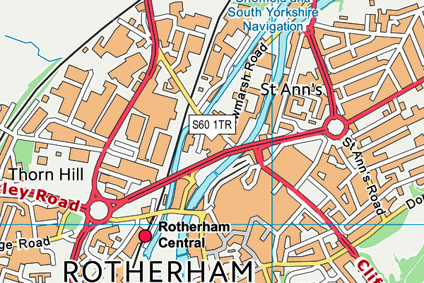 S60 1TR map - OS VectorMap District (Ordnance Survey) S60 1TR map - OS VectorMap District (Ordnance Survey)