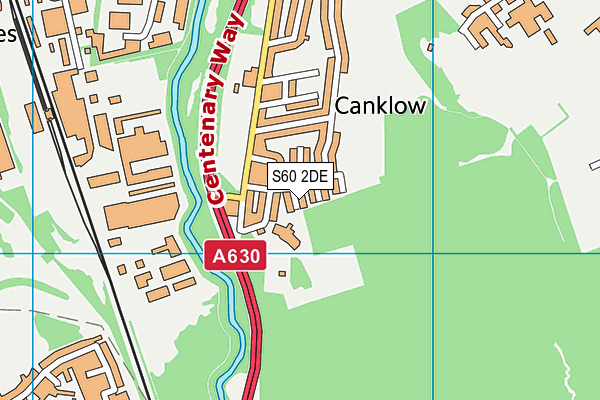 S60 2DE map - OS VectorMap District (Ordnance Survey)