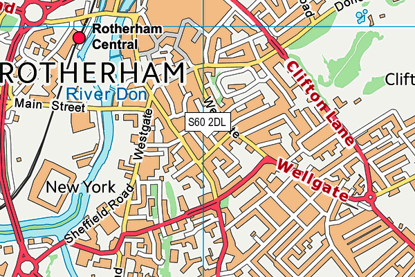 S60 2DL map - OS VectorMap District (Ordnance Survey) S60 2DL map - OS VectorMap District (Ordnance Survey)