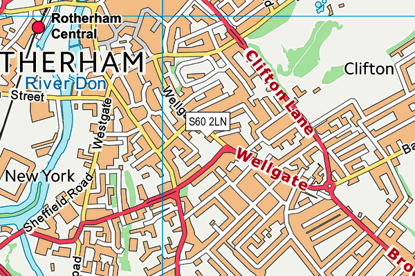 S60 2LN map - OS VectorMap District (Ordnance Survey) S60 2LN map - OS VectorMap District (Ordnance Survey)