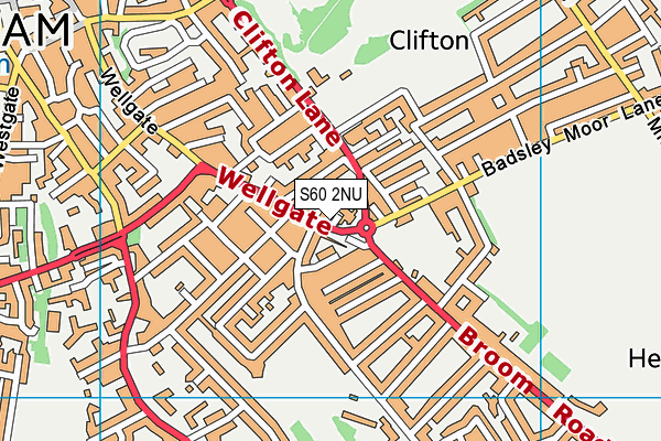 S60 2NU map - OS VectorMap District (Ordnance Survey)