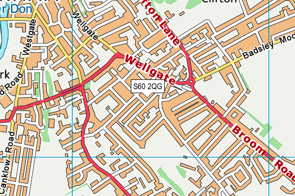 S60 2QG map - OS VectorMap District (Ordnance Survey) S60 2QG map - OS VectorMap District (Ordnance Survey)