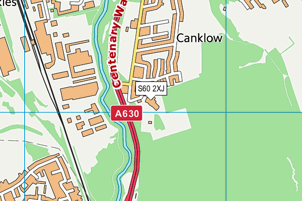 S60 2XJ map - OS VectorMap District (Ordnance Survey)