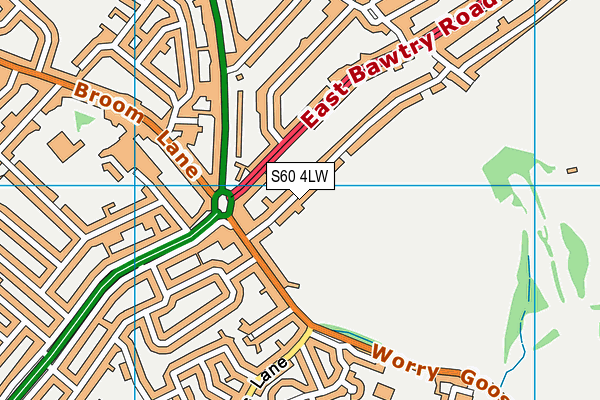 S60 4LW map - OS VectorMap District (Ordnance Survey) S60 4LW map - OS VectorMap District (Ordnance Survey)