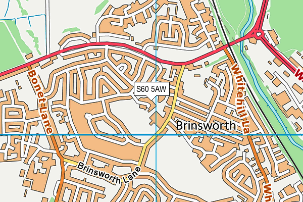S60 5AW map - OS VectorMap District (Ordnance Survey) S60 5AW map - OS VectorMap District (Ordnance Survey)