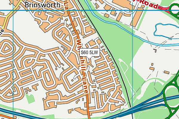 S60 5LW map - OS VectorMap District (Ordnance Survey) S60 5LW map - OS VectorMap District (Ordnance Survey)