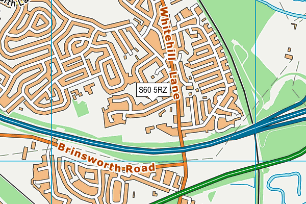 S60 5RZ map - OS VectorMap District (Ordnance Survey) S60 5RZ map - OS VectorMap District (Ordnance Survey)
